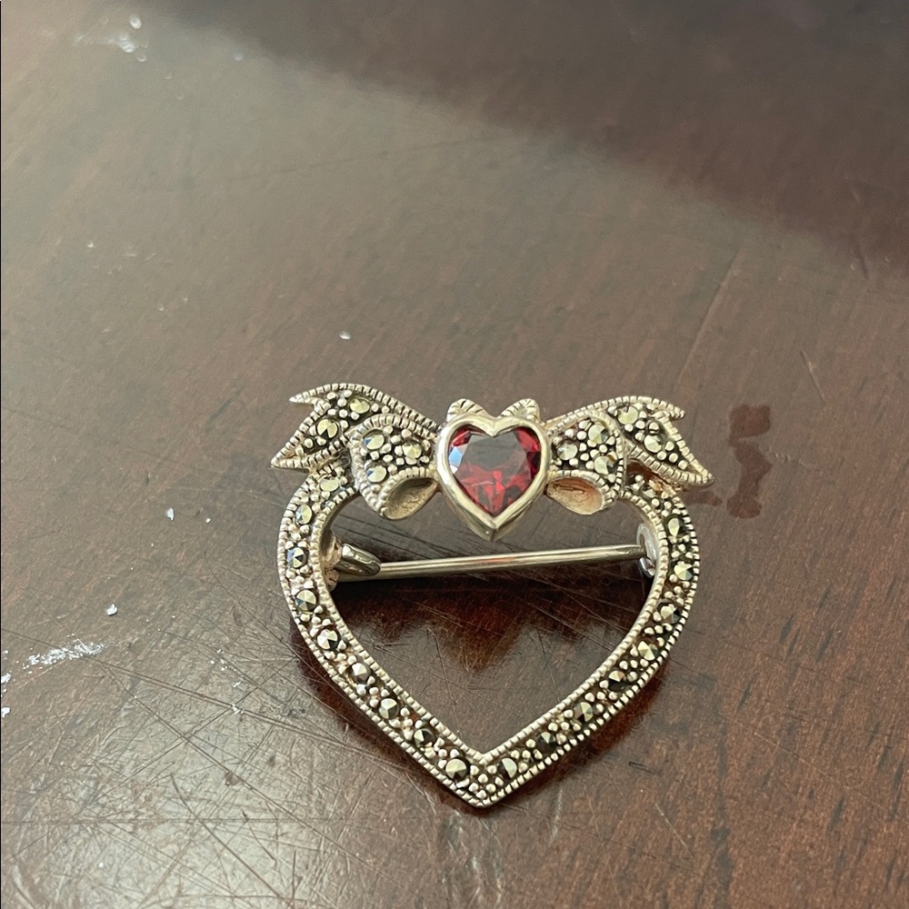 Sterling Silver Marcasite brooch